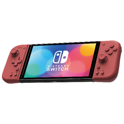 HORI Nintendo Switch Split Pad Compact (Apricot Red) - Ergonomic Controller for Handheld Mode - Officially Licensed by Nintendo - Apricot Red