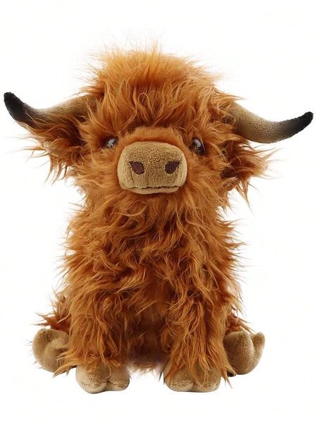 10.63 Simulation Highland Cow Plush Toy Cow Stuffed Toy Soft and Comfortable Plush Figure Toy