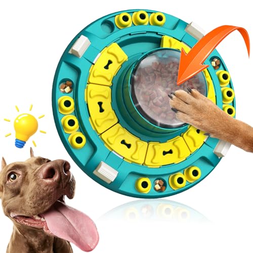 KADTC Dog Puzzle Toys Level 4 in 1 Advance Complicated for Smart Dogs Interactive Puppy Puzzles Toy Brain Mental Stimulation Game Boredom Enrichment Self Play Slow Feeder Food/Treat Feeding Dispenser - LEVEL 4 IN 1 - Puzzle ４IN1 Green