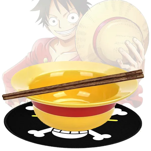 Straw Hat Ramen Bowl With Chopsticks for Anime Fans（Ceramic） - Straw hat 1