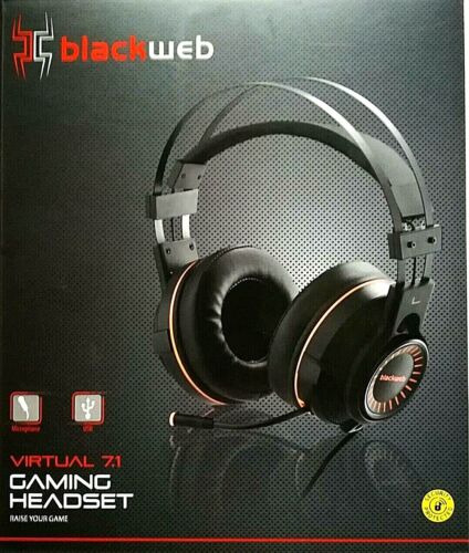 BLACKWEB.... VIRTUAL 7.1 CHANNEL GAMING HEADSET..LIGHT UP..USB POWERED..NEW 5054781872108 | eBay