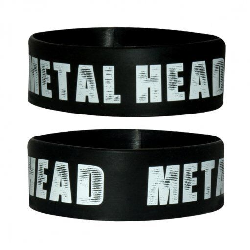 METAL HEAD RUBBER WRISTBAND TOP QUALITY 100% OFFICIAL NEW