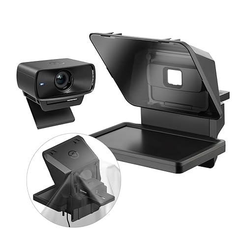 Elgato Prompter Camera Set - Premium Teleprompter with Full HD Webcam, HDR Enabled, Perfect for Streaming, Presenting, Video Calls, Compatible with OBS, Zoom, Teams, and More, Works with PC/Mac - Prompter Camera Set