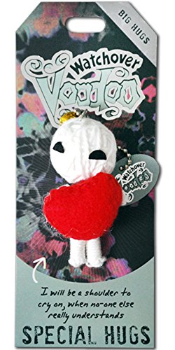 Watchover Voodoo - String Voodoo Doll Keychain – Novelty Voodoo Doll for Bag, Luggage or Car Mirror - Special Hugs Voodoo Keychain, 5 inches
