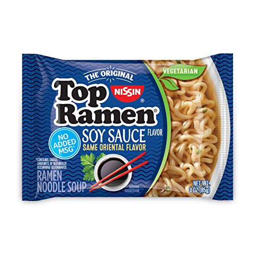 Nissin Top Ramen Noodle Soup, Soy Sauce, 3 Ounce (Pack of 24) - Original version