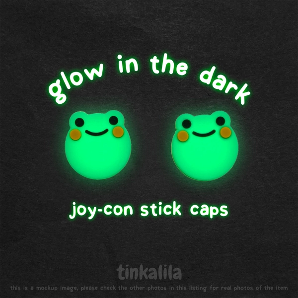 Joy-Con Stick Caps: Glow in the Dark Frog