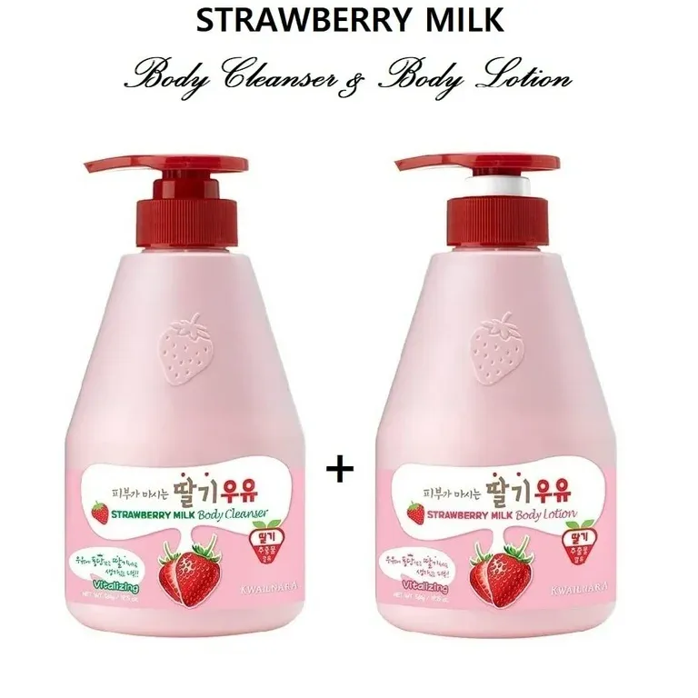 Strawberry Milk Body Lotion and Cleanser