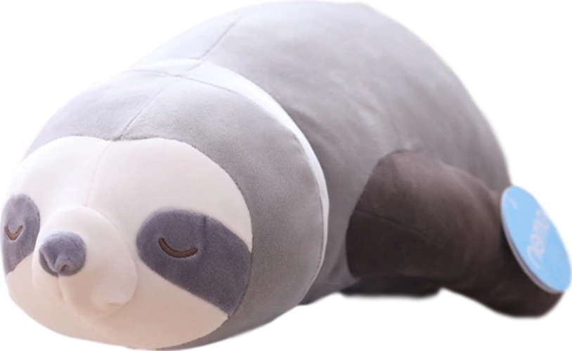 Stuart the Sleepy Sloth (2 COLORS, 3 SIZES) - Gray / 39″ / 100 cm