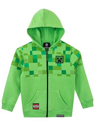 Minecraft Boys Creeper Hoodie - 7-8 Years - Green