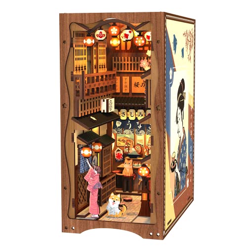 Fsolis DIY Book Nook Kit, Booknook Kit DIY Miniature Dolls House Kit Book Nook Kit Fairy DIY Miniature House Kit Book Nook (YS06)
