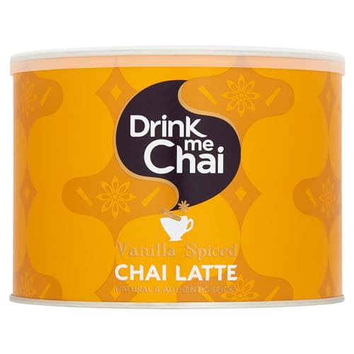 Drink Me Chai Vanilla Chai Latte 1kg (Pack of 1) - Just Add Water, Vanilla Chai Latte Powder (50 Servings)