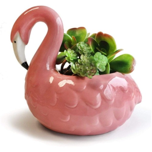 Ceramic Flamingo Planter Pot