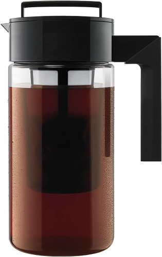 Takeya Patented Deluxe Cold Brew Coffee Maker, One Quart, Black - Black 1 qt