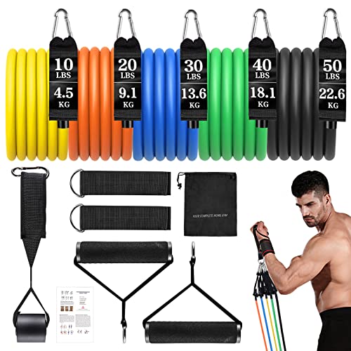 Exercise Bands Resistance Bands Set Strength Training Fitness Bands Workout Bands Resistance Elastic Bands for Exercise - 10-150lbs