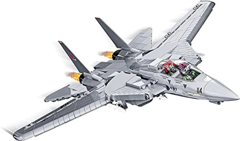 COBI Top Gun F-14A Tomcat Fighter Plane - 1:48 Scale 754 Piece Building Set with Maverick and Goose Figures
