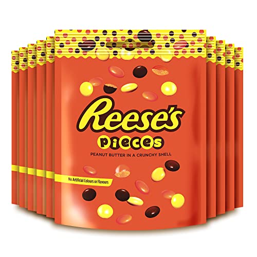 Reese's Pieces Peanut Butter In a Crunchy Shell 90g Pouch x 10 - Piece's Pouch