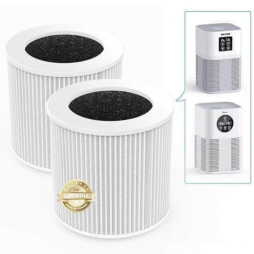 VEWIOR Official A1 A1W Air Purifier Replacement Filter H13 True HEPA Air Purifier Filter, Compatible with VEWIOR HQSC-50 HQKJ-80 A1 A1W Air Purifier, 2-Pack
