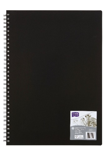 DERWENT(R) R31085F Academy Visual Art Diary, Portrait 120 Pages Black A3 / A4