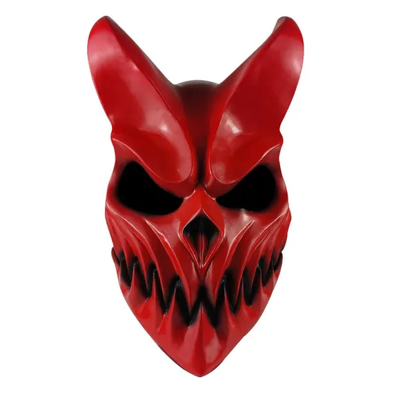 Slaughter to Prevail Russian Death Core Cosplay Mask Alex Terrible Masks Prop Halloween Party Cosplay Child of Darkness Mask-Red Movable