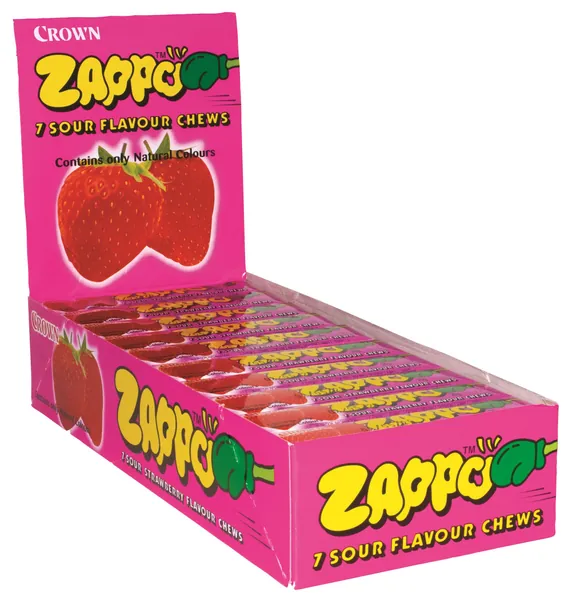 Zappo Strawberry Flavour Chews, 60 x 26 Grams
