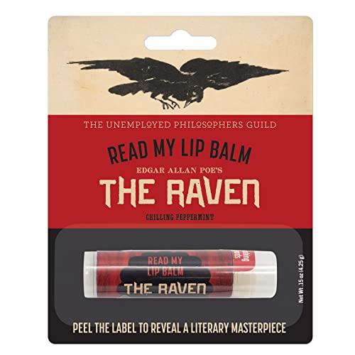 Read My Lips Lip Balm - Excerpt of Poe's Raven Under the Label - Peppermint Flavored, Cruelty-Free and Made in the USA from Natural and Imported Ingredients