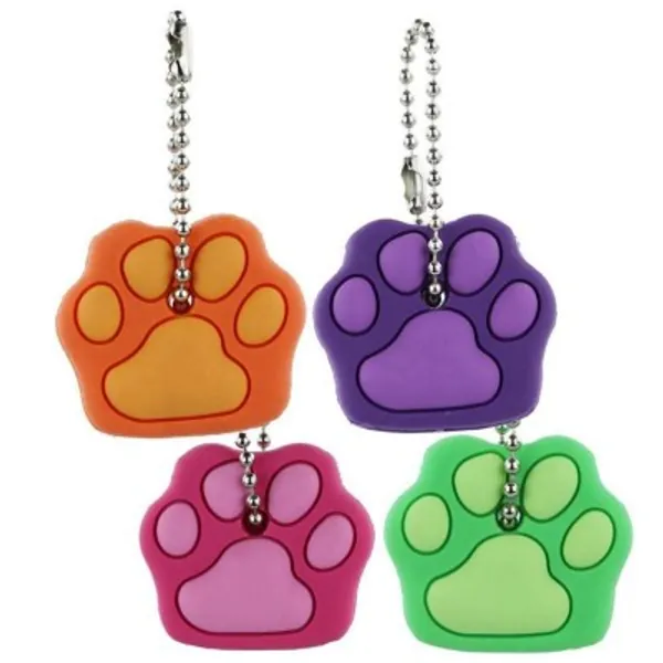 Paw Print Bright Key Covers - Set of 4