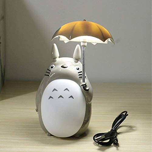 Kawaii Cartoon My Neighbor Totoro Umbrella Lamp Led Night Light USB Reading Table Desk Lamps For Kids Gift Home Decor Novelty,B