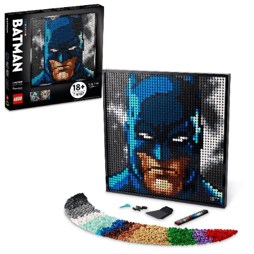 LEGO 31205 Art Jim Lee Batman Kollektion Wandkunst mit Joker oder Harley Quinn, Craft Weihnachtsgeschenkidee für Ihn, Sie, Männer, Frauen, Bastelset und Kunstbild für Erwachsene, DIY-Poster - Single