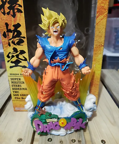 Dragon Ball Z Super Saiyan Goku Brush Master Stars Diorama Statue USA SELLER  | eBay