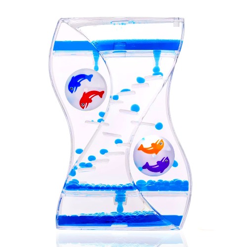 Dr.Kbder Liquid Motion Bubbler Timer Sensory Desk Toys for Kids Adults, Autism Sensory Fidget Toys for ADHD, Children Activity Calming Relaxing Toys Anxiety Toys, Birthday Gift, Easter Basket Stuffers