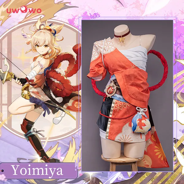 【Pre-sale】Size up to 3XL Uwowo Game Genshin Impact Yoimiya Cosplay Costume | Set A M
