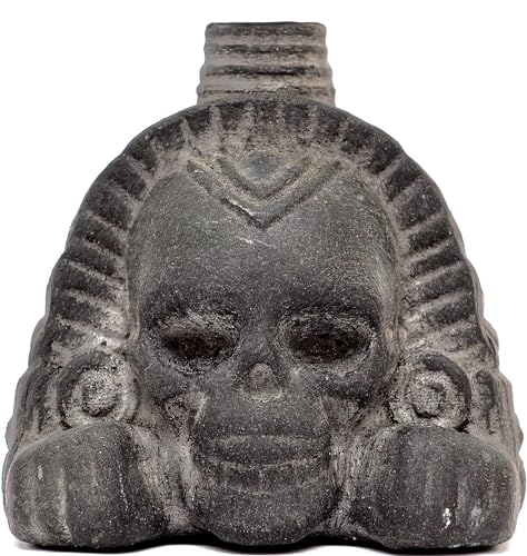 Real Screaming Aztec Death Whistle by ITZCOEHUA - Loudest Authentic Human Sounding Screams 125+ Decibels Loud, Collectible, Aztec Design in Obsidian Black, Self defense - Obsidian Black