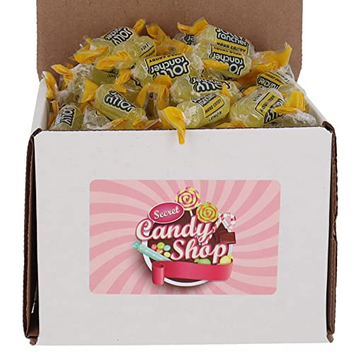 SECRET CANDY SHOP Jolly Rancher Flavor Hard Candy Bulk in Box (Individually Wrapped) (Lemon, 1lb) - Lemon - 1 Pound (Pack of 1)