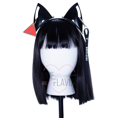 DANGER Cyber Cat Headband - Black & Red