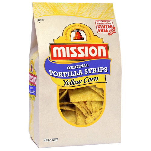 Mission Original Tortilla Strips, Yellow Corn Chips, 230g