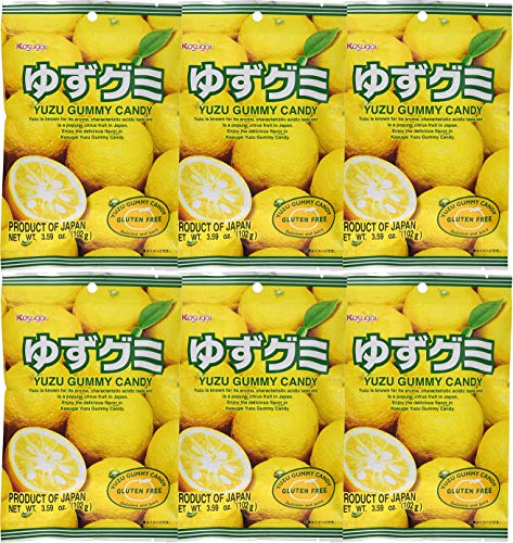 Kasugai Yuzu Gummy Candy 3.59oz (6 Pack)