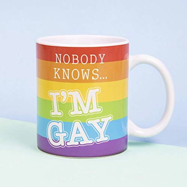 Fizz Creations Nobody Knows I'm Gay Heat Changing Mug Novelty Mug