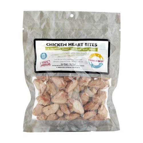 Fresh Is Best - Freeze Dried Healthy Raw Meat Treats for Dogs & Cats - Chicken Hearts - Chicken Heart