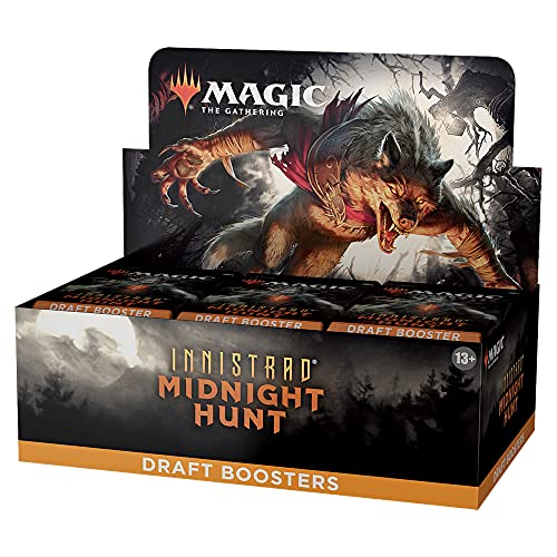 Magic The Gathering Innistrad: Midnight Hunt Draft Booster Box | 36 Packs (540 Magic Cards)