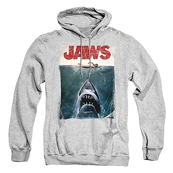 
                            Popfunk Classic Jaws Shark Movie Poster & Quint Pullover Hoodie Sweatshirt & Stickers
                        