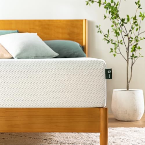 ZINUS 12 Inch Green Tea Memory Foam Mattress, Fiberglass Free, Patented Custom Contour Support, Sturdy Base Foam, CertiPUR-US Certified, Bed-in-a-box, Full, White - White - Full - 12" Mattress Only