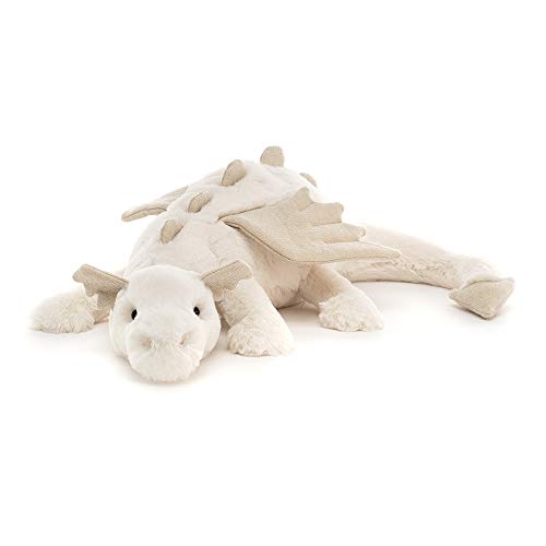Jellycat Snow Dragon Stuffed Animal, Medium - Medium