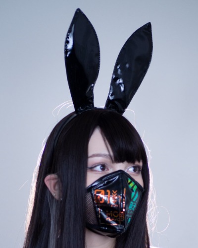 Cyber Bunny Mask - Black