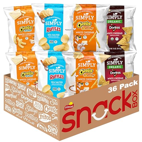 Simply, Variety Pack Snacks, 0.875 Ounce (Pack of 36) - Simply Variety Pack - 0.88 Ounce (Pack of 36)