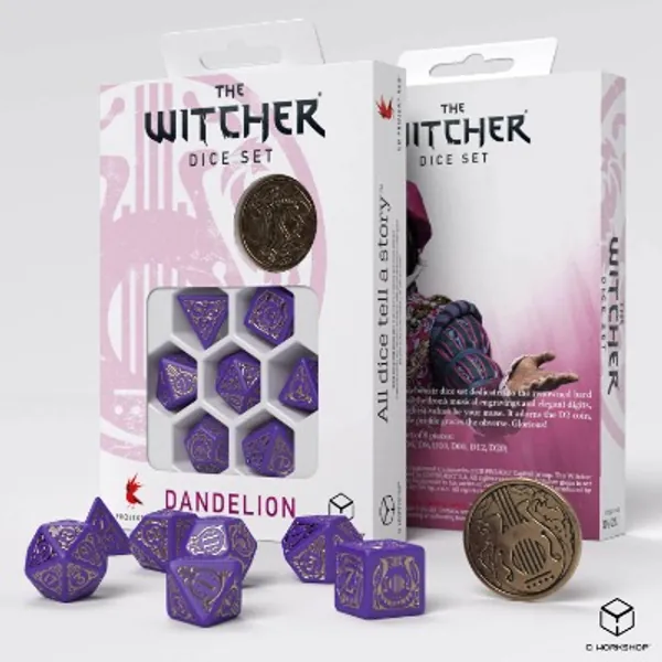 Q-Workshop The Witcher Dice Set. Dandelion - Viscount de Lettenhove