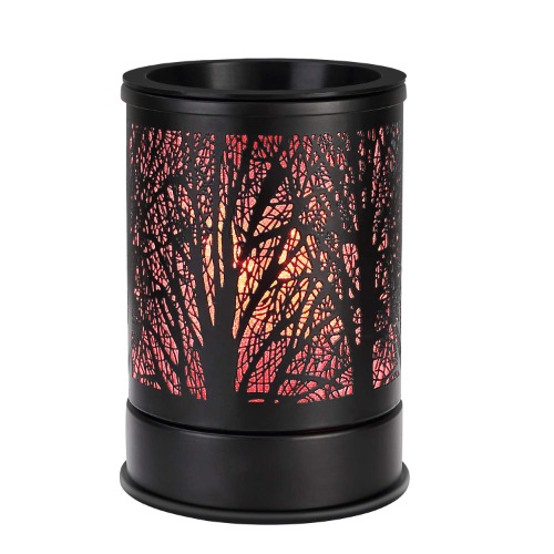 Enaroma Fragrance Wax Melts Warmer with 7 Colors LED Changing Light Classic Black Forest Design Scent Oil Candle Warmer - Black Forest