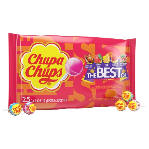 Chupa Chups "Best of" Flavours Lollipops, 25 Pieces, Assorted, 25 Count
