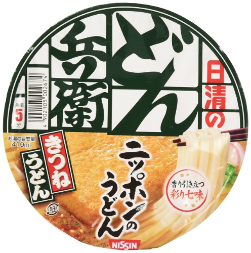 Nissin Donbei Kitsune Udon, Instant Japanese Udon Noodle with Fried Tofu, Strong Taste, 3.4oz X 6 Bowls (for 6 Servings)[Japan Import] by Nissin