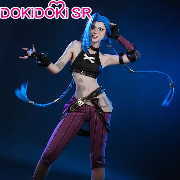 【Ready For Ship】【Size S-XXL】DokiDoki-SR League of Legends Game Cosplay Jinx Cosplay Costume Arcane LOL | M