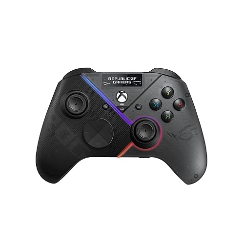 ASUS ROG Raikiri Pro PC Controller (OLED Display, einstellbare Trigger und Joystick, Aura RGB Beleuchtung, ESS DAC, 3,5-mm Kopfhörerbuchse, Stummschalttaste, USB-C, 2,4 GHz, Bluetooth) - Raikiri Pro